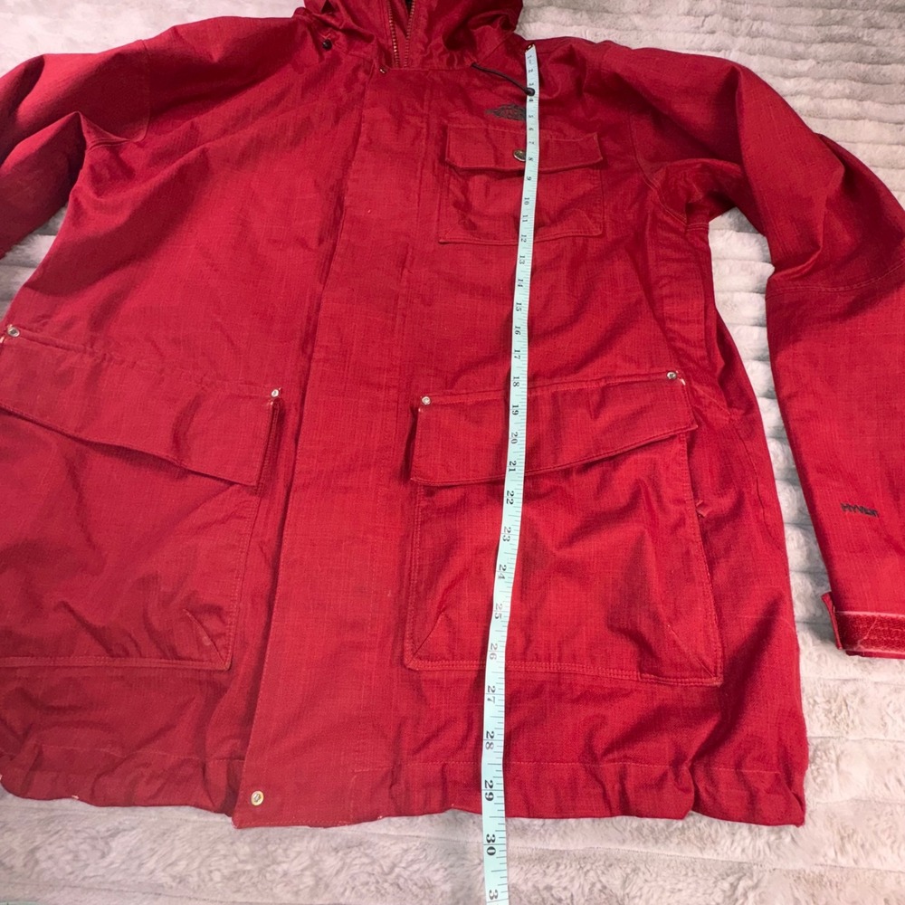 The North Face Hyvent Cyptic Mens Large Red Hooded Ski Jacket Winter Jacket Snow - Picture 5 of 15